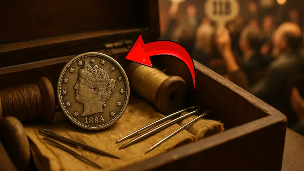 1883 Liberty Head Nickel Discovered In Old Sewing Kit Ignites $83,000 Auction Battle