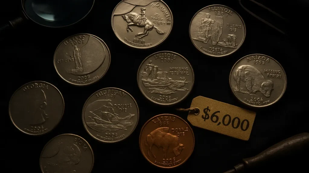 9 of the Most Valuable State Quarter Errors – One Sold for $6,000!